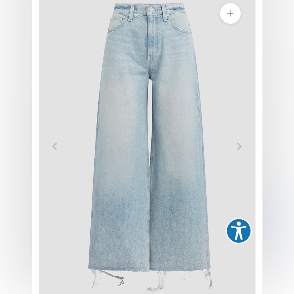 Hudson James Wide Leg Jeans in Iris - Sold at Anthropologie- Light Wash